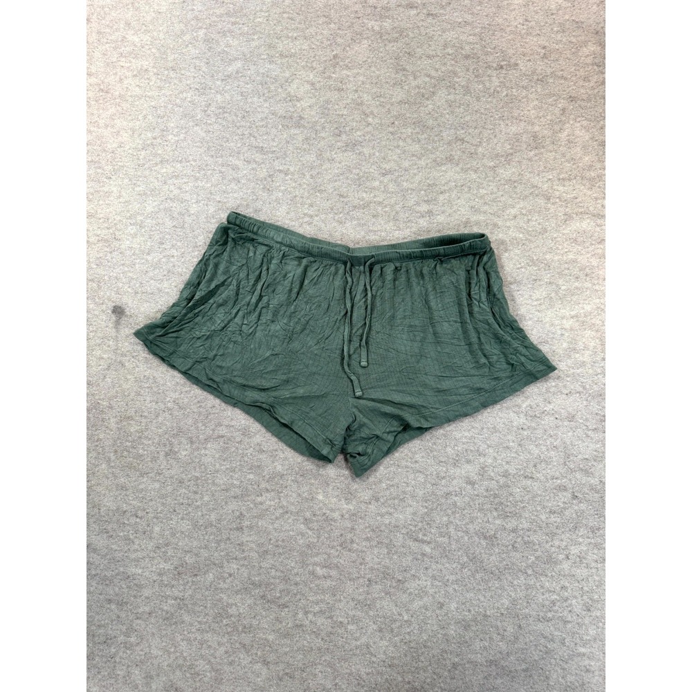 Honeydew Sleep Shorts Womens Small Green Stretch Drawstring Waist 3" Inseam